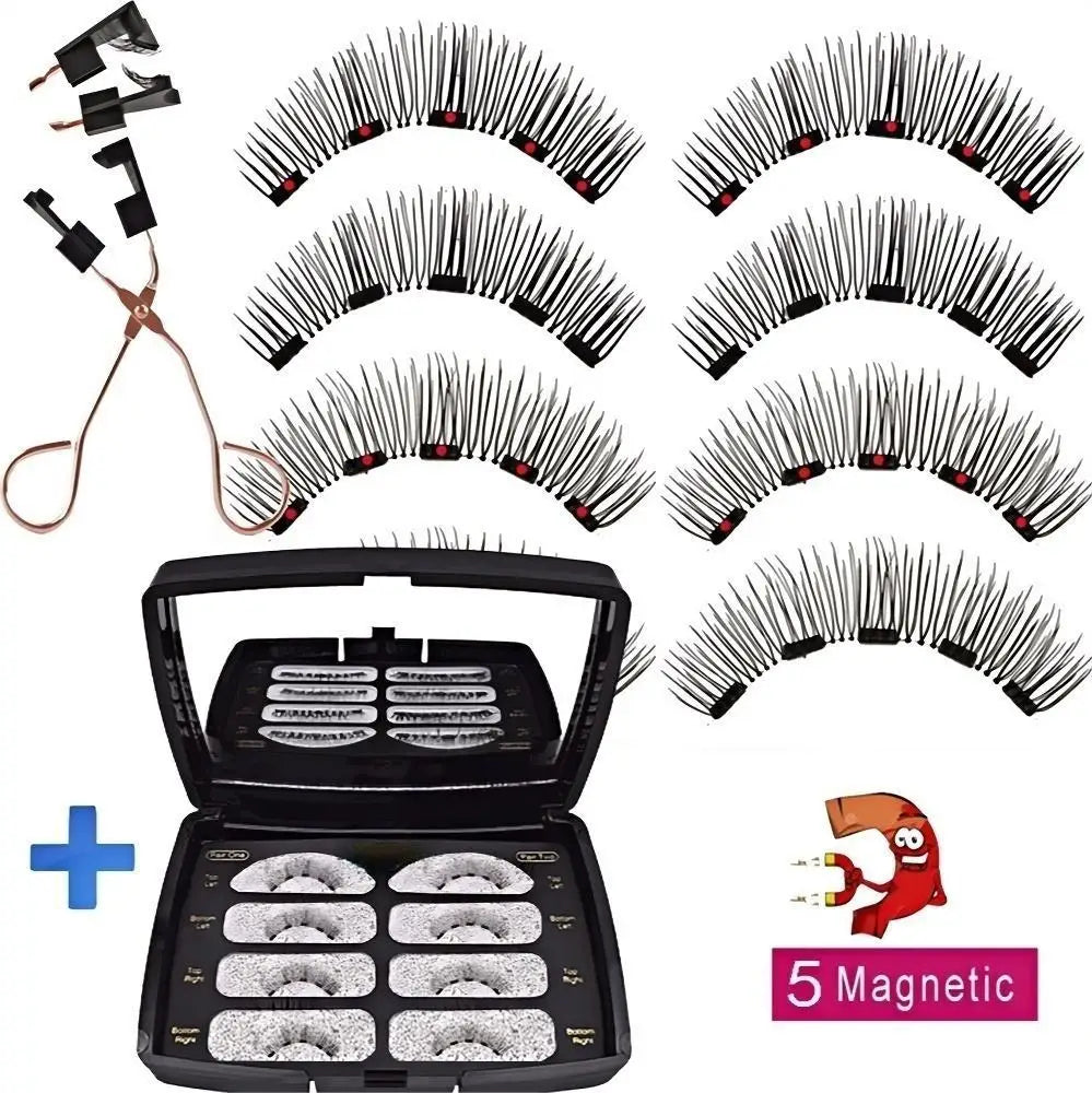 Segmented Magnetic False Eyelash Set, Eyelash Magnet, Magnetic Eyelash Clip, Little Devil, Black Stem Eyelashes, Eyelash.