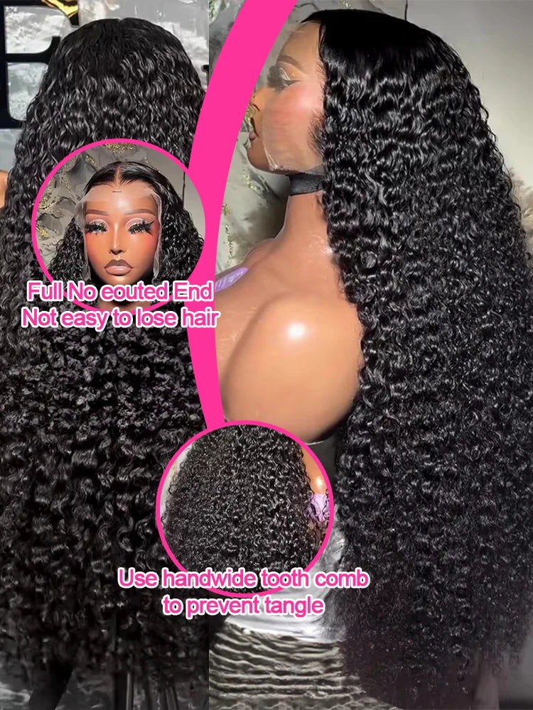 100% Human Hair Curly Wigs On Sale 13x6 360 HD Lace Frontal Wigs 40inches Loose Deep Wave Frontal Wigs Glueless Wig Wear to Go