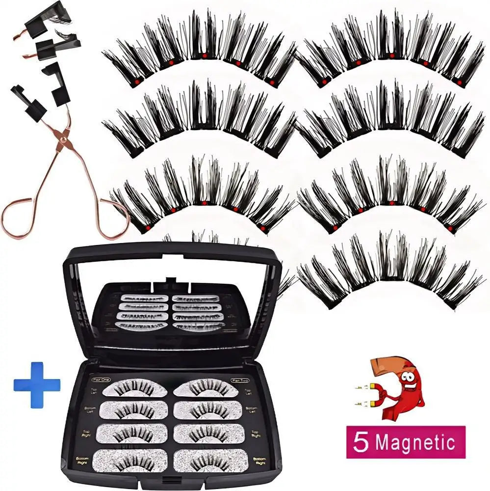 Segmented Magnetic False Eyelash Set, Eyelash Magnet, Magnetic Eyelash Clip, Little Devil, Black Stem Eyelashes, Eyelash.