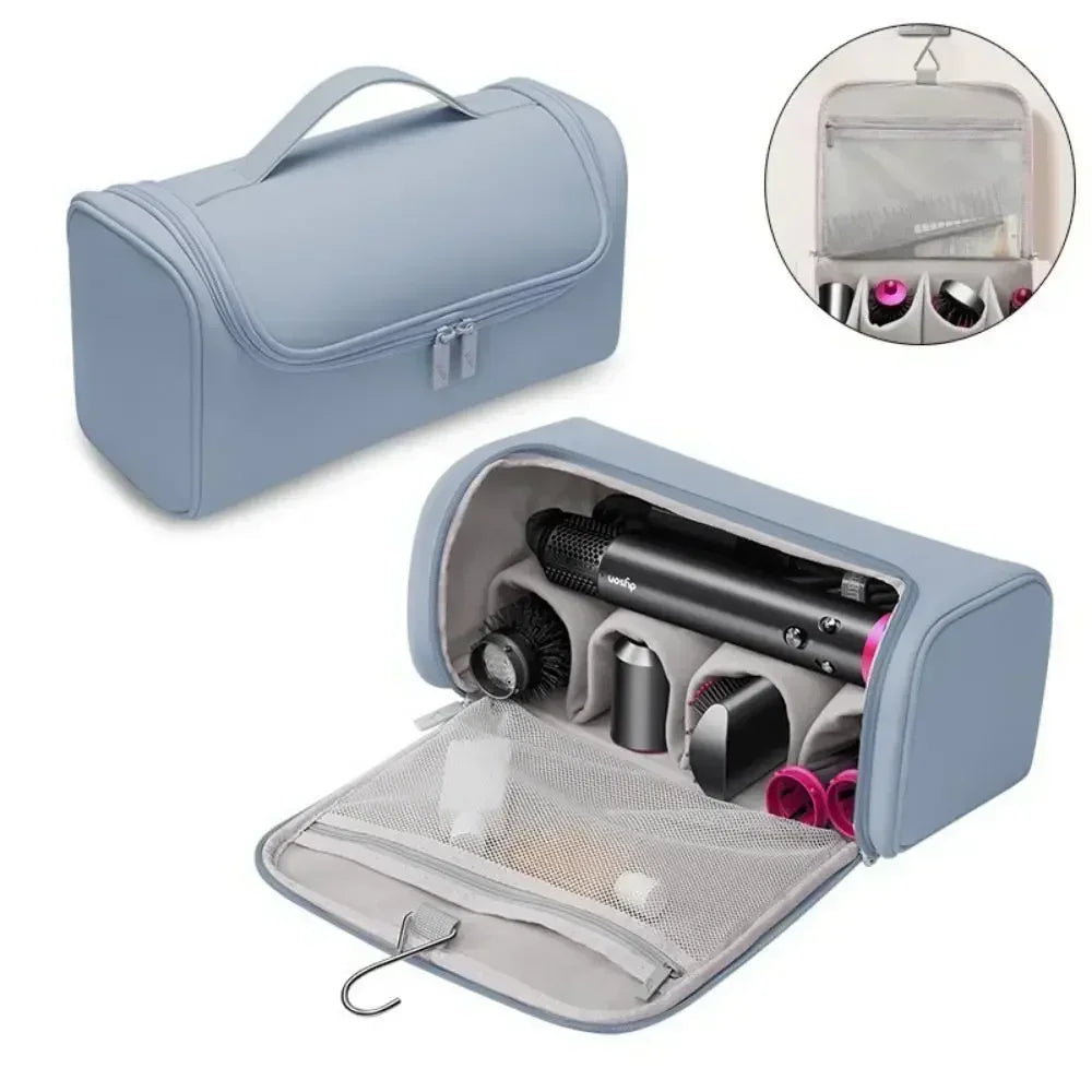 Professional Hair Dryer Storage Bag, Large Capacity Waterproof Travel Organizer Pouch for Blower Straightener Curling Iron Tools