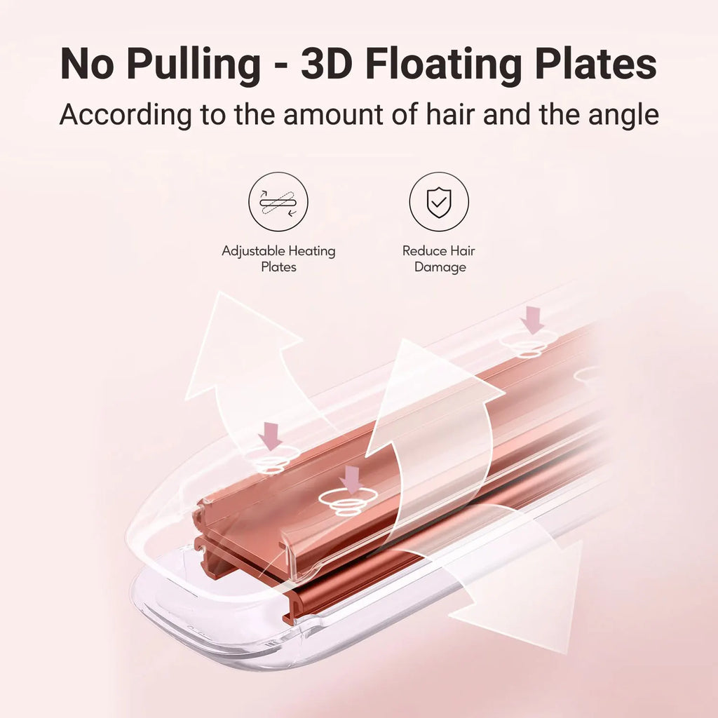 KIPOZI Professional Titanium Flat Iron Hair Straightener with Digital LCD Display Dual Voltage Instant Heating Smoothes frizz
