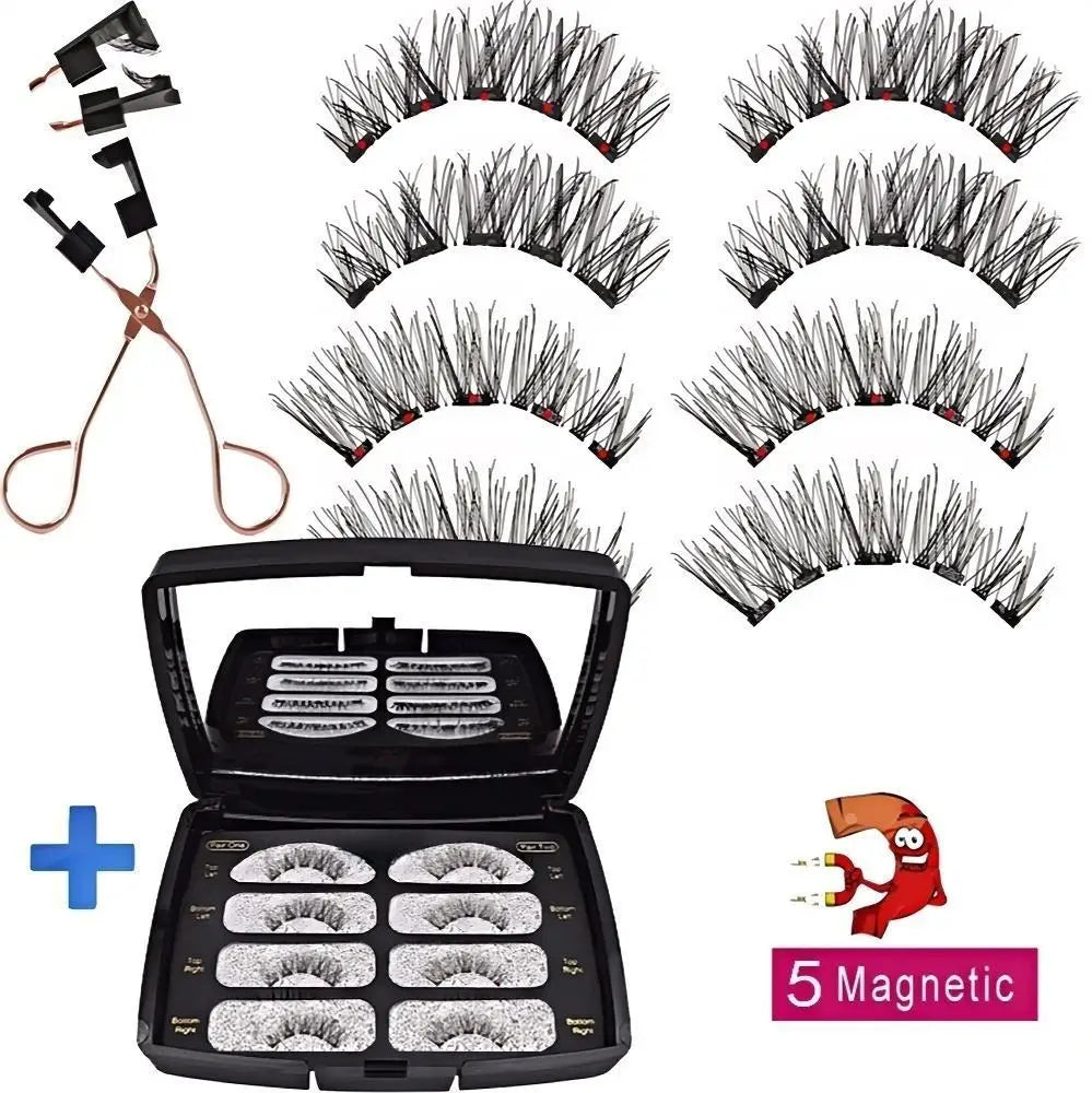 Segmented Magnetic False Eyelash Set, Eyelash Magnet, Magnetic Eyelash Clip, Little Devil, Black Stem Eyelashes, Eyelash.