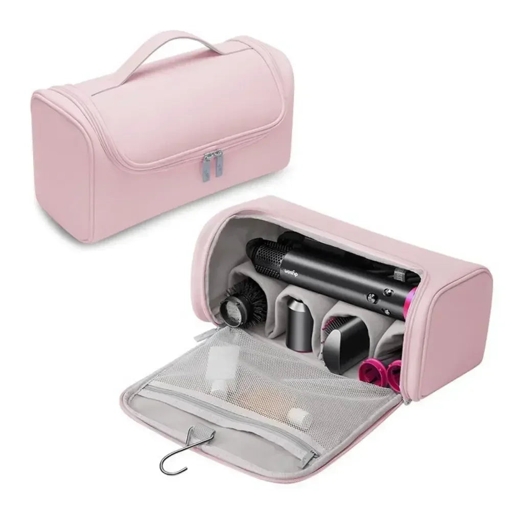 Professional Hair Dryer Storage Bag, Large Capacity Waterproof Travel Organizer Pouch for Blower Straightener Curling Iron Tools