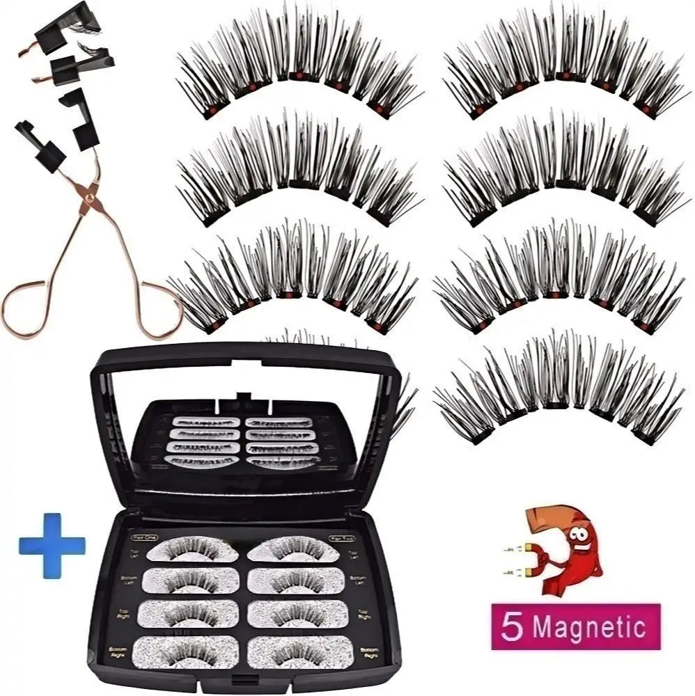 Segmented Magnetic False Eyelash Set, Eyelash Magnet, Magnetic Eyelash Clip, Little Devil, Black Stem Eyelashes, Eyelash.