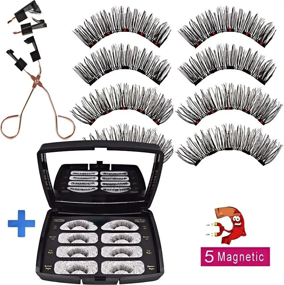 Segmented Magnetic False Eyelash Set, Eyelash Magnet, Magnetic Eyelash Clip, Little Devil, Black Stem Eyelashes, Eyelash.