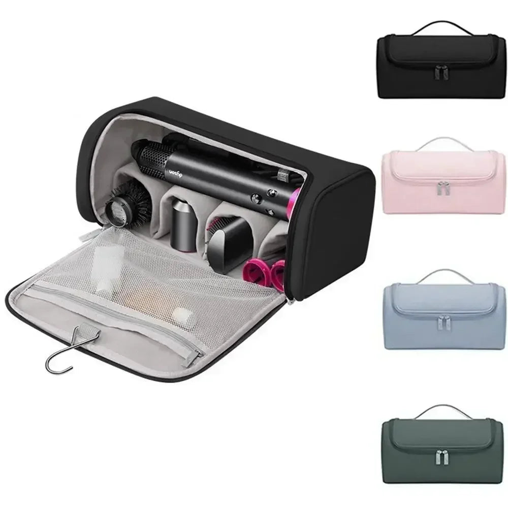 Professional Hair Dryer Storage Bag, Large Capacity Waterproof Travel Organizer Pouch for Blower Straightener Curling Iron Tools