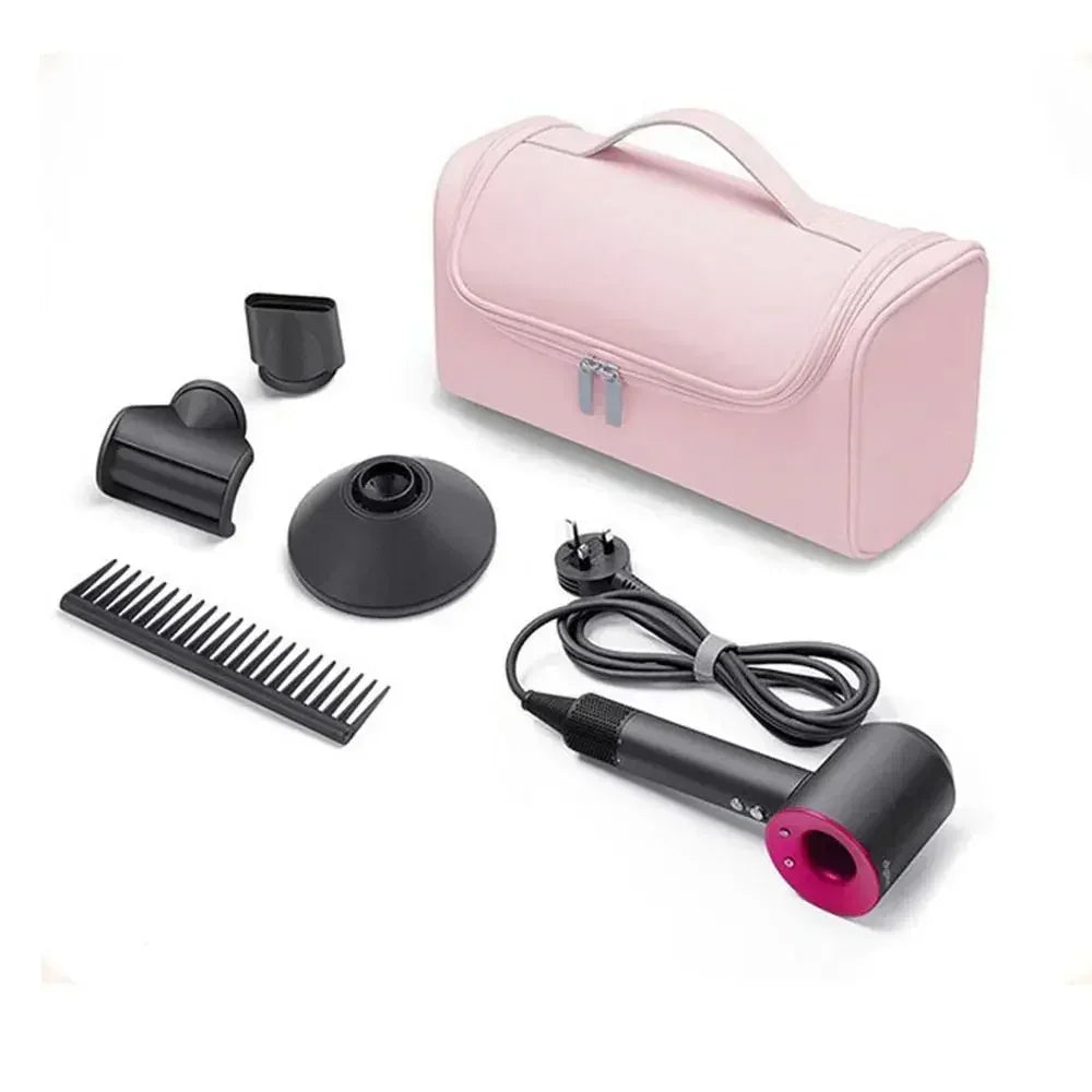 Professional Hair Dryer Storage Bag, Large Capacity Waterproof Travel Organizer Pouch for Blower Straightener Curling Iron Tools