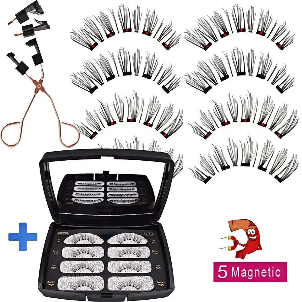 Segmented Magnetic False Eyelash Set, Eyelash Magnet, Magnetic Eyelash Clip, Little Devil, Black Stem Eyelashes, Eyelash.
