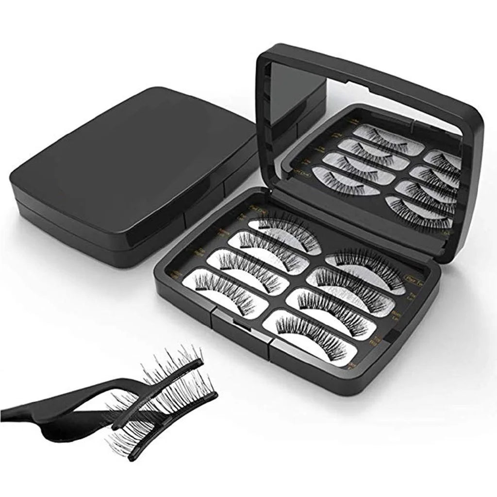 Segmented Magnetic False Eyelash Set, Eyelash Magnet, Magnetic Eyelash Clip, Little Devil, Black Stem Eyelashes, Eyelash.