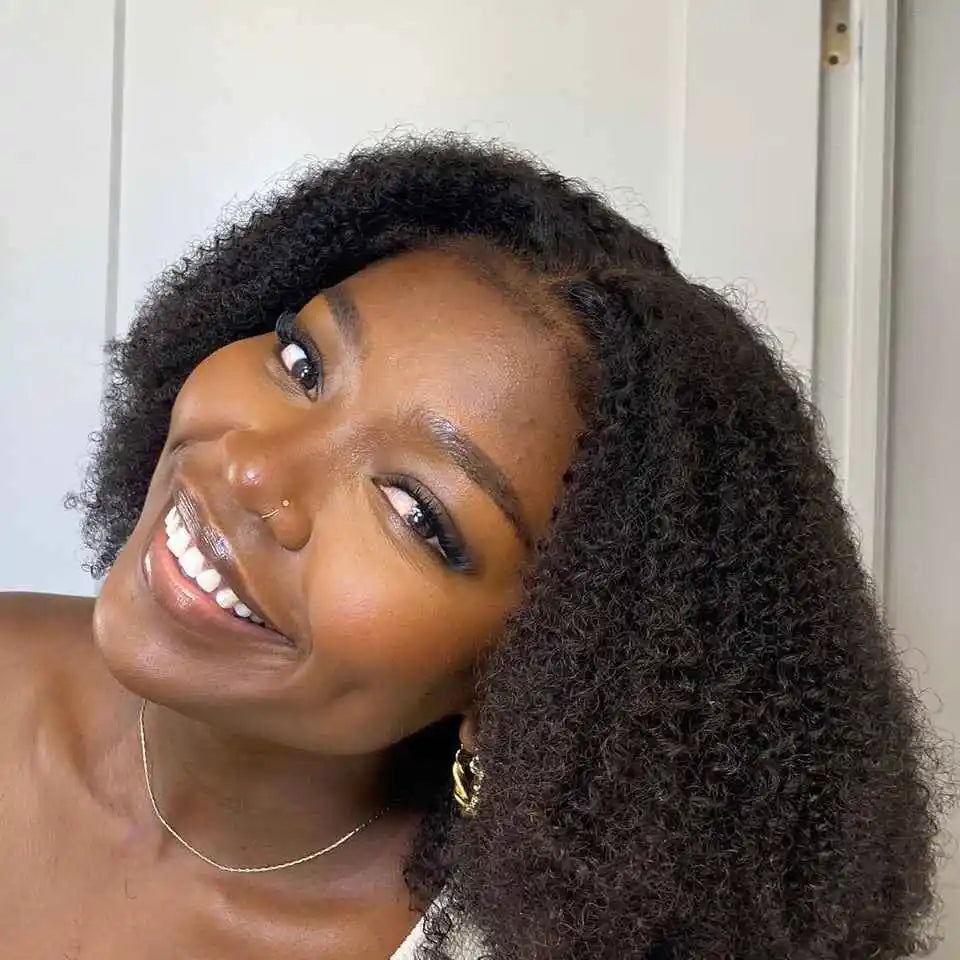 Invisible Melt Skins 7X7 HD Lace Closure Wigs 4B 4C Afro Kinky Curly Wig 13x6 HD Lace Frontal Wigs Human Hair Brazilian Remy