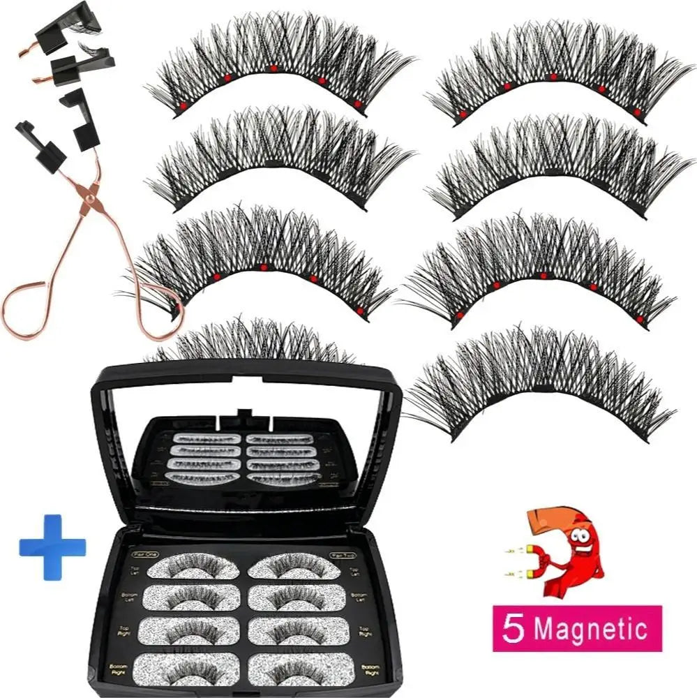 Segmented Magnetic False Eyelash Set, Eyelash Magnet, Magnetic Eyelash Clip, Little Devil, Black Stem Eyelashes, Eyelash.