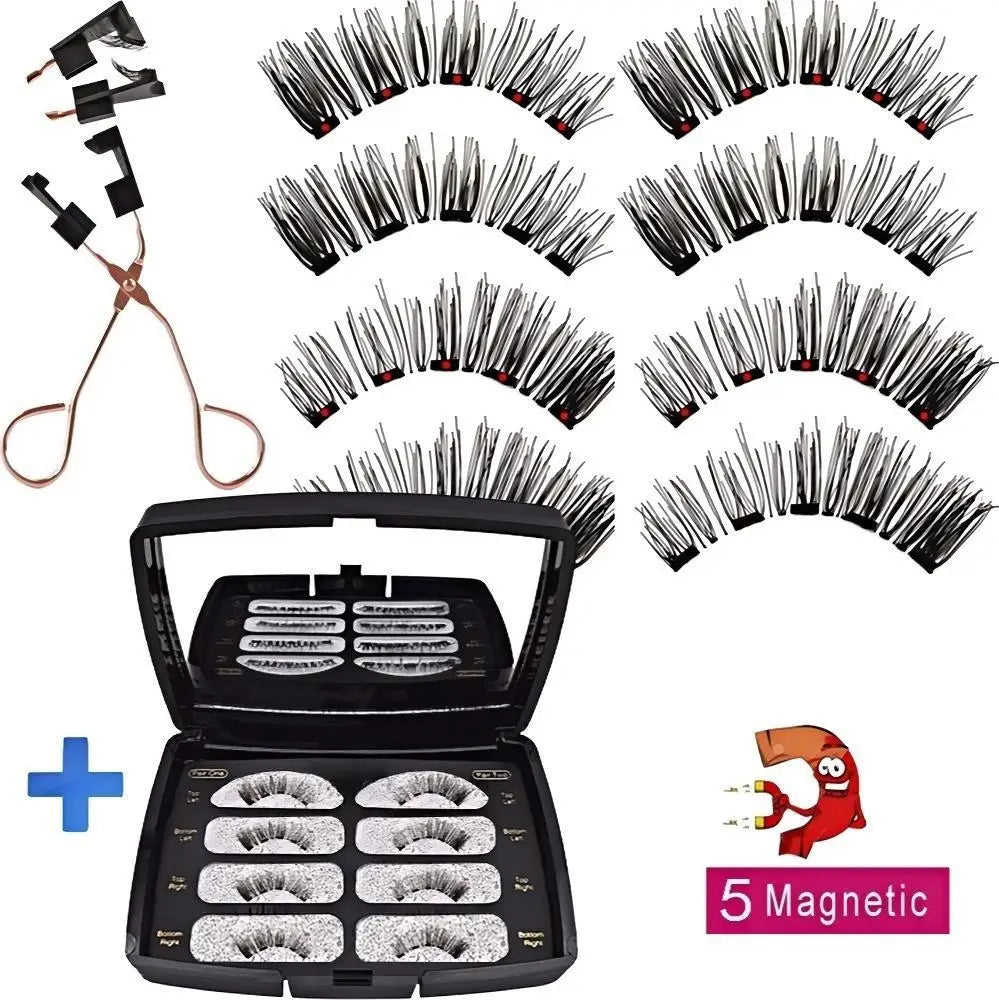 Segmented Magnetic False Eyelash Set, Eyelash Magnet, Magnetic Eyelash Clip, Little Devil, Black Stem Eyelashes, Eyelash.
