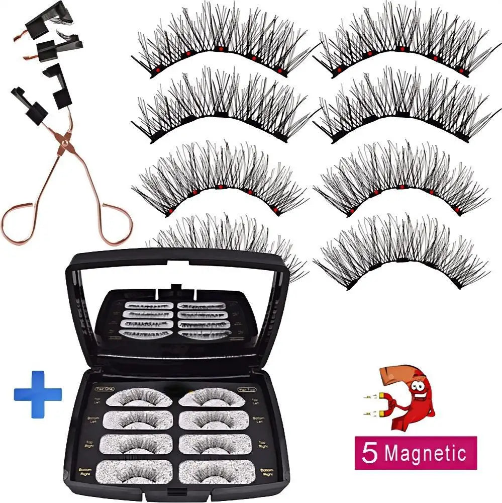 Segmented Magnetic False Eyelash Set, Eyelash Magnet, Magnetic Eyelash Clip, Little Devil, Black Stem Eyelashes, Eyelash.