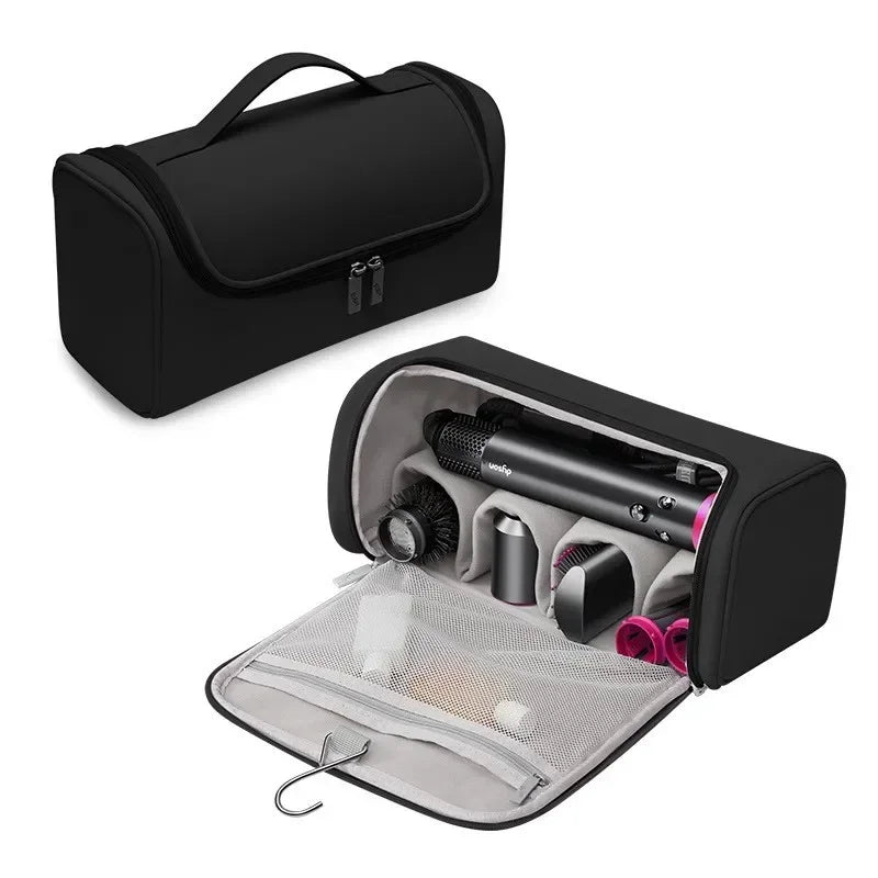 Professional Hair Dryer Storage Bag, Large Capacity Waterproof Travel Organizer Pouch for Blower Straightener Curling Iron Tools