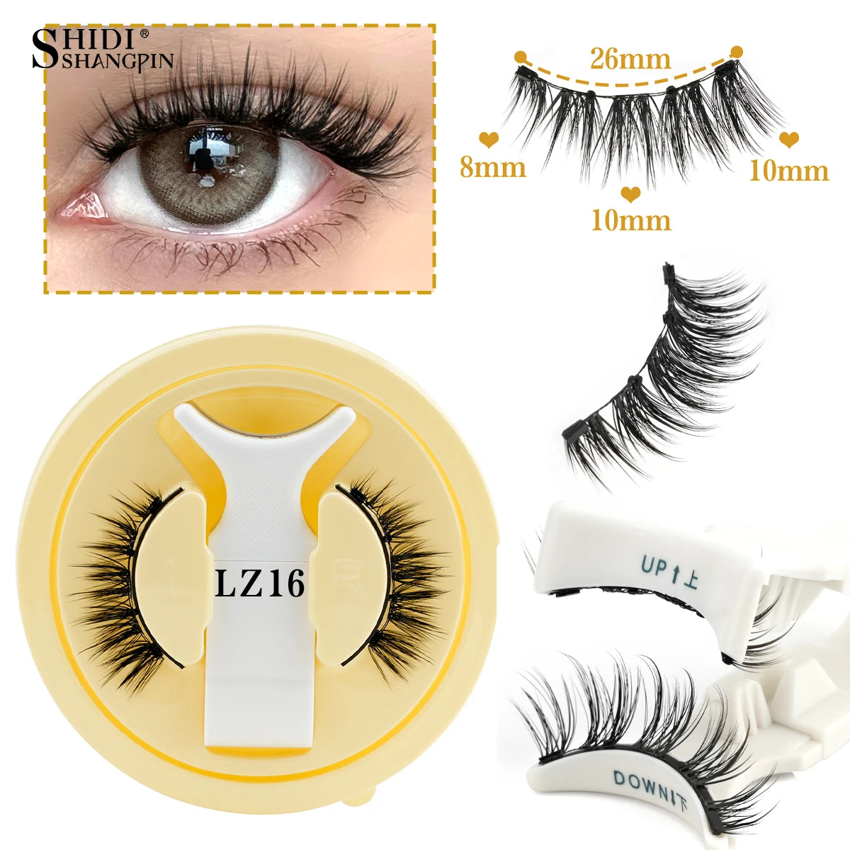New Reusable Magnetic Eyelashes Handmade Natural False Eyelashes and Magnetic Tweezers Set Fluffy Faux Mink Lashes Makeup Tool